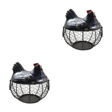 Metalowa ceramiczna ozdoba na kurę – piękna,