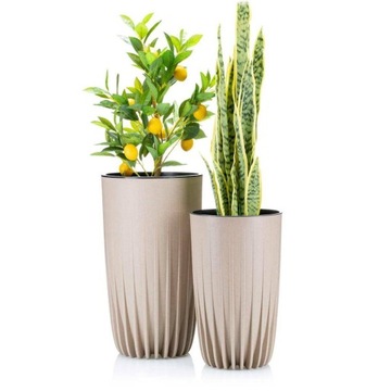 2x высокие декоративные подставки для цветов FLOWER для гостиной КОМПЛЕКТ