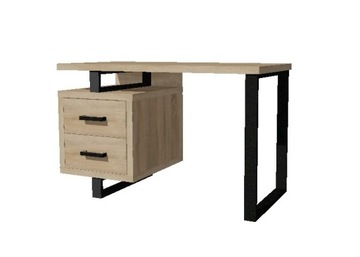 САРА ЛОФТ Письменный стол 2SZ 120 на металлических ножках - дуб Лефкас