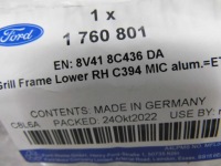 Рамка решітка бампера правий перед kuga 2008-12 _ 1760801 _ 8v41-8c436-da в Україні, фото thumb