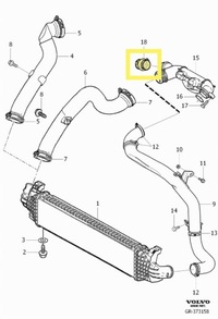 фото thumb №2, Шланг шланг turbo інтеркулер volvo s80 31219682