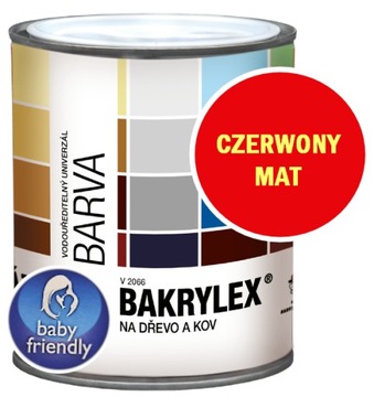 Краска для детской площадки BAKRYLEX МАТ 0,7 КРАСНАЯ