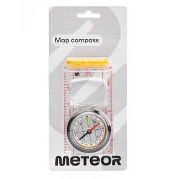 KOMPAS METEOR LINIJKA 110 mm plastikowy ze sznurkiem