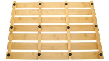 БАМБУКОВЫЙ КОВРИК ДЛЯ ВАННОЙ ДЕРЕВЯННЫЙ КОВРИК ПЛАТФОРМА 53x 35,5x 2,5 см