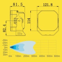 Лампа робоча skyled pavo 80f 12-30v, 80w, 4200 lm світло rozproszone Доставка, фото thumb