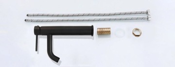 Высокий смеситель для раковины ЧЕРНЫЙ LUNGO BLACK Rea