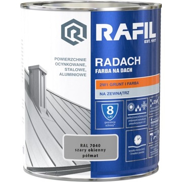 Farba na dach RAFIL RADACH Szary Okienny 0,75L