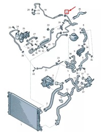 фото thumb №8, Wąż обходной жидкость охлаждающий двигателя audi q5 fy 80a121081dh oem