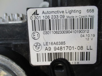 фото thumb №8, Лампа полный led bmw 3 g20 g21 9481701 левая