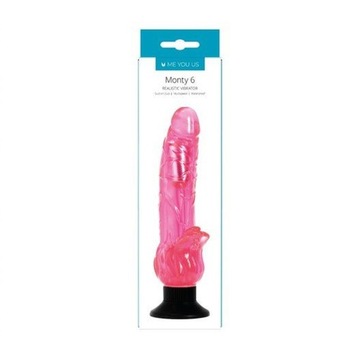 ŻELOWY WIBRATOR RÓŻOWY PENIS Z PRZYSSAWKĄ