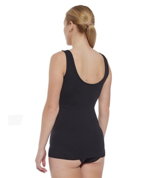 BRUBECK DAMSKA KOSZULKA TERMOAKTYWNA BEZ RĘKAWÓW COMFORT MERINO CZARNY S