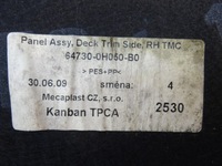 фото thumb №8, Обшивка багажника защита peugeot 107 citroen c1 toyota aygo 2005-2014