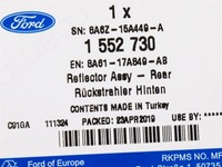 фото thumb №16, Отражатель правые зад ford fiesta mk7/c-max mk2