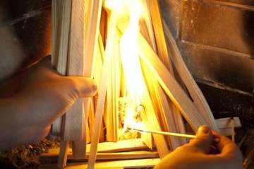 Podpałka Rozpałka sucha do kominka pieca Drewno rozpałkowe Eko dębowe 30dm3