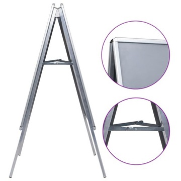 vidaXL Stojak na plakaty, A1, aluminiowy