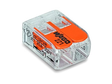 БЫСТРОСОЕДИНИТЕЛЬНЫЙ ЗАЖИМ WAGO 2X0,2-4MM2