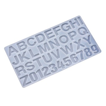 BFS499 forma silikonowa do żywic XL ALFABET CYFRY