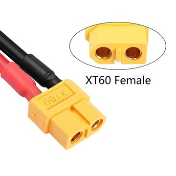 Кабель с разъемом «мама» XT60 к уплотнительному кольцу, 1 м, 12AWG