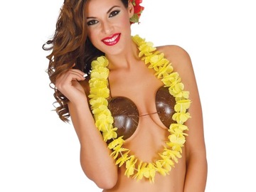 Желтое гавайское колье Hawaii Carnival