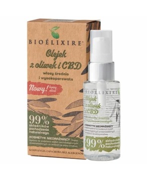 Bioelixire olejek z oliwek do włosów serum 50ml