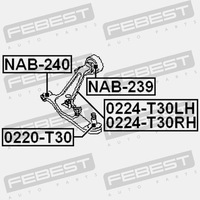 фото thumb №11, Втулка передняя рычага верхнего перед febest nab-240