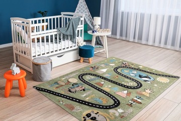 DYWAN DZIECIĘCY FUN 180x270 cm ULICA zielony #O224