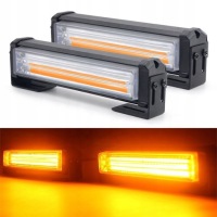 Купити Фара stroboskop помаранчевий w решітка радіатора 2szt. led 12v комплект з пульт, фото thumb