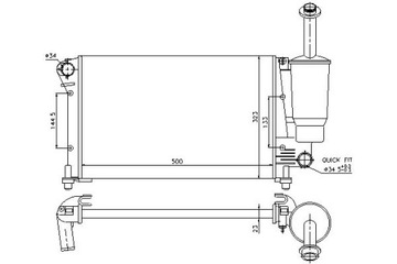 фото thumb №1, Nissens радиаторов двигателя fiat panda 1.1-1.4cng 09
