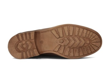 BUTY MĘSKIE SZTYBLETY OCIEPLANE SKÓRA 812 BRĄZ 41