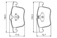 Купить Тормозные колодки тормозные bosch 93190340 93166941 1605138 9, фото thumb