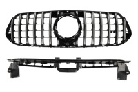 Купить Mercedes gle w167 amg 2024- po liftingu решётка радиатора gt чёрный+ глянцевый black+ хром, фото thumb