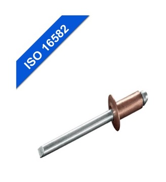 Заклепка с плоской головкой 4х6-Cu/St ISO 16582 500 шт.