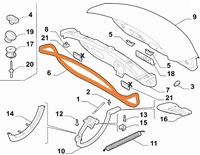 фото thumb №1, Прокладка кришка багажника alfa romeo giulia
