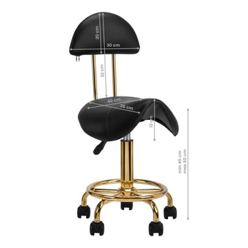 Косметический табурет Activeshop 6001G, черный