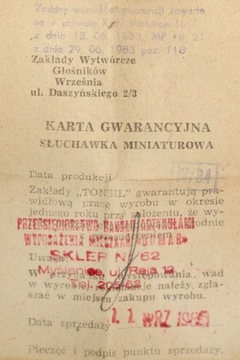 Słuchawka do zabytkowego radia antyk PRL sprawne