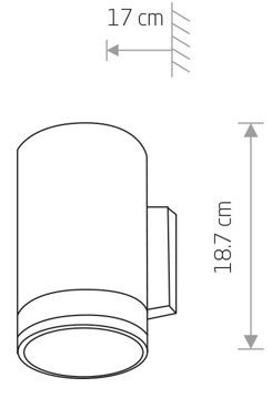 NOWODVORSKI LAMPA ZEWNĘTRZNA 3405 ROCK KINKIET