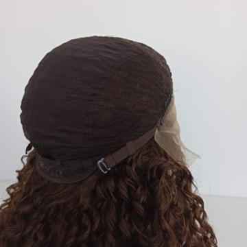 Парик LACE FRONT Коричневый афро вьющийся + БЕСПЛАТНАЯ шапочка