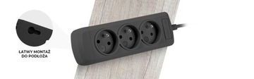 ARMAC LISTWA ZASILAJĄCA ARCOLOR3 0.6M UPS BLACK