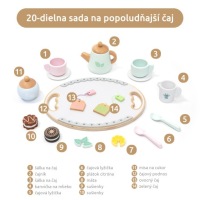 UMU Деревянный набор для детского чаепития, 14 предметов