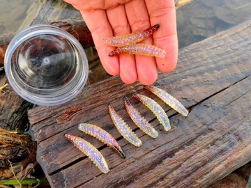 8 шт. Личинка Сало 45 мм 1,7 г убийца форели Trout Area аромат сыра #R1