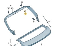 фото thumb №10, Оригинал audi подвес зажим полки зад багажника