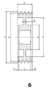 Шкив SPB 315/R5 (5x17) для втулок TL3535