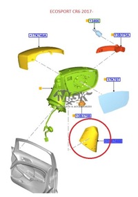 фото thumb №12, Ліва корпус дзеркало зовнішнього ecosport 2017-