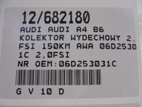 фото thumb №7, Audi a4 b6 колектор вихлоп 06d253031c 2,0fsi