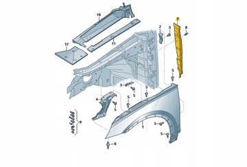 фото thumb №1, Защита крыльев audi q5 левая 80a821111 aso