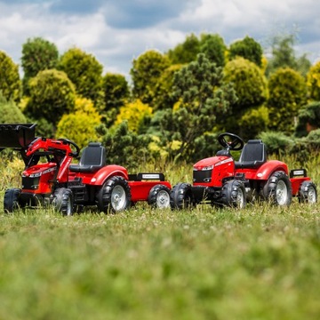 ПЕДАЛЬНЫЙ ТРАКТОР FALK MASSEY FERGUSON С ПРИЦЕПОМ КРАСНЫЙ