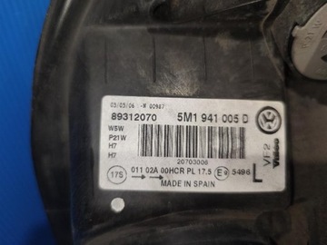 фото thumb №13, Volkswagen vw golf v plus 5m1941005d лампа передняя перед левая