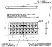 фото thumb №6, Отражатель красный prostokątny 42x96 с otworami10szt