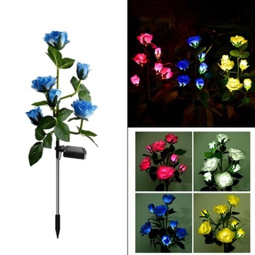 Lampa solarna LED w kształcie róży Lampa trawnikow