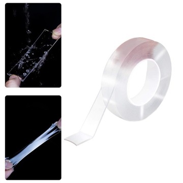 Uniwersalna taśma dwustronna Zdejmowana taśma montażowa 0,1x300x0,7cm
